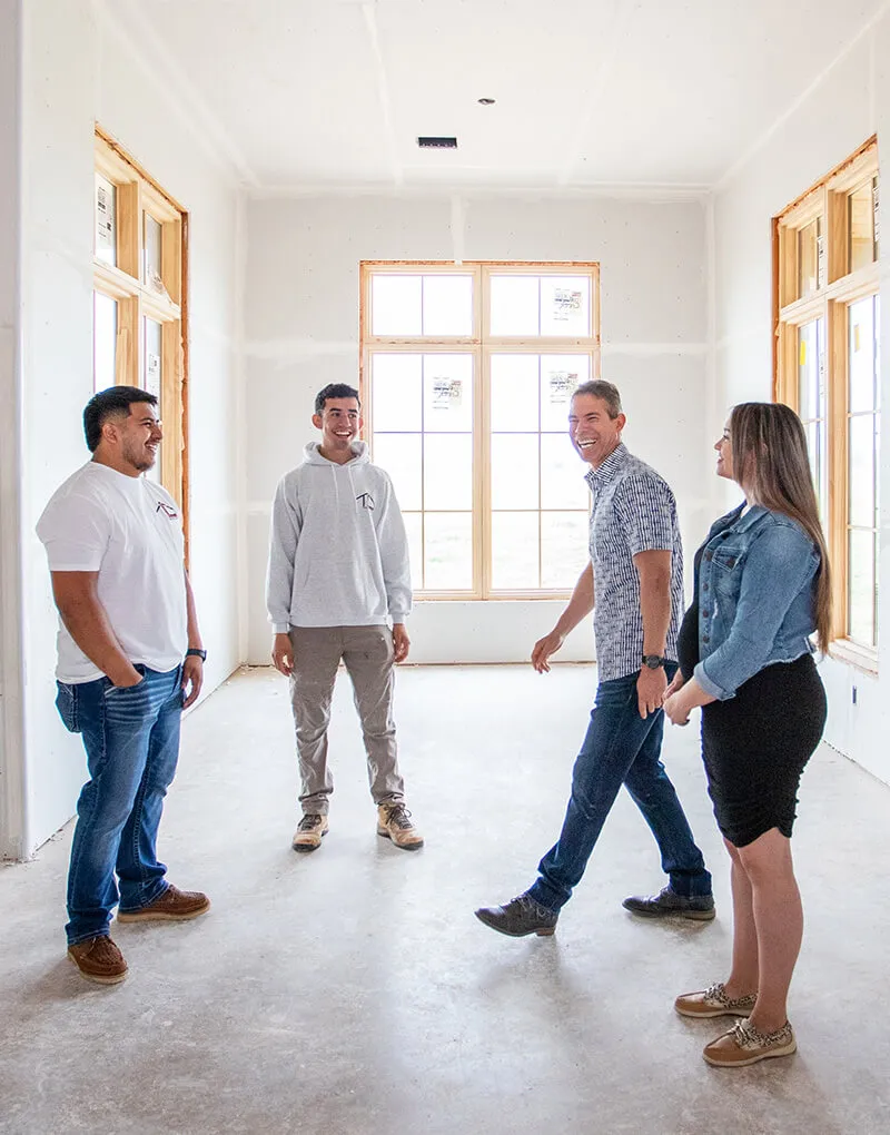 Construction experts Team at worksite
