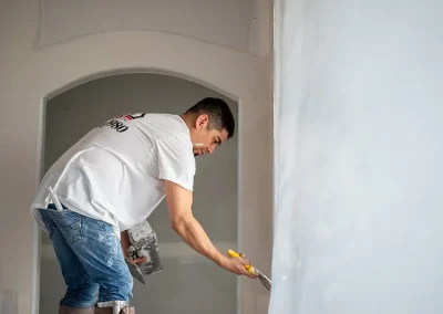 Taping and texturing drywall